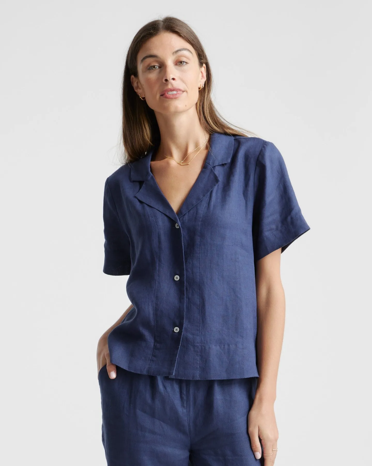 100% European Linen Short Sleeve Shirt
