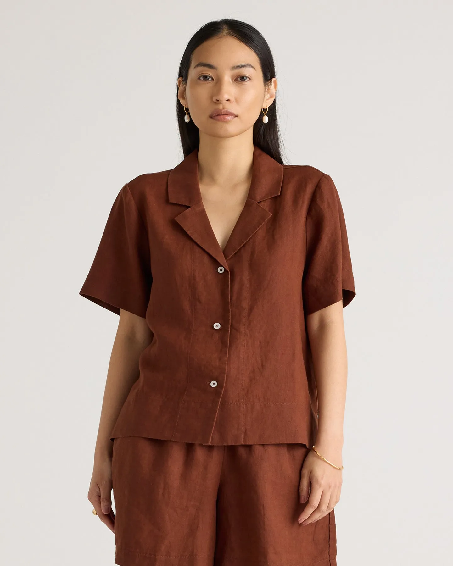 100% European Linen Short Sleeve Shirt