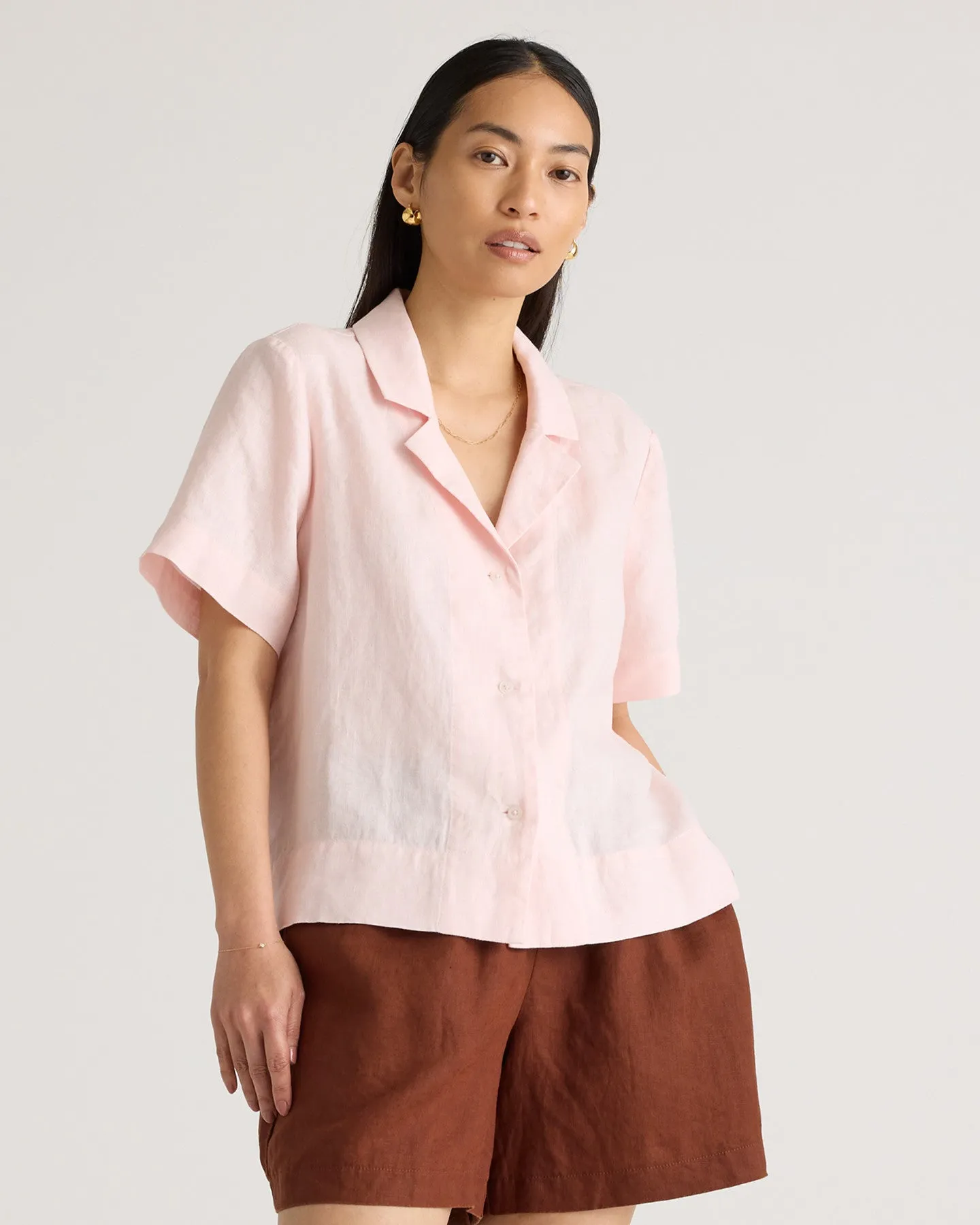 100% European Linen Short Sleeve Shirt