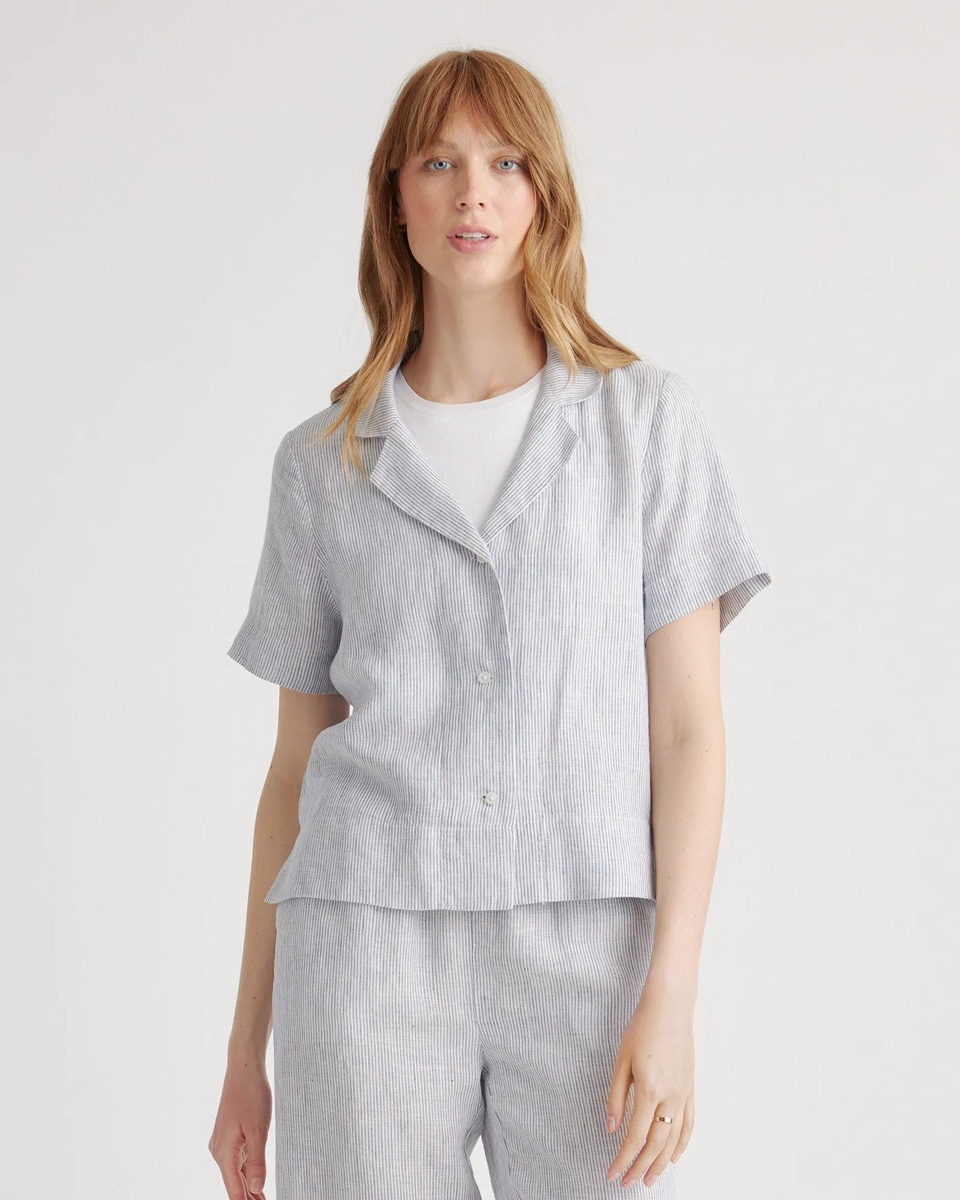 100% European Linen Short Sleeve Shirt