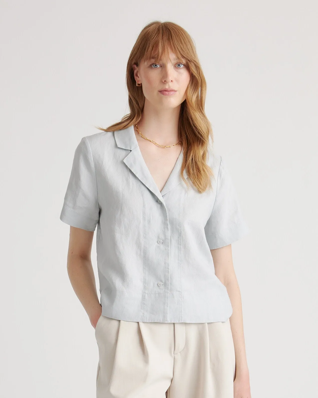 100% European Linen Short Sleeve Shirt