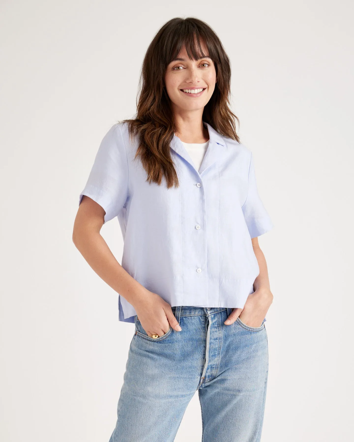 100% European Linen Short Sleeve Shirt