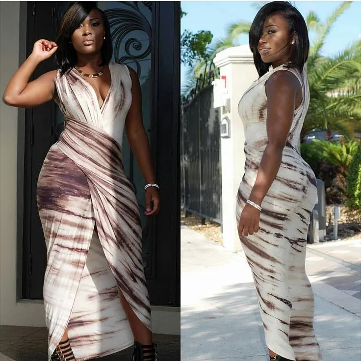 Bandage Sleeveless Maxi Dress