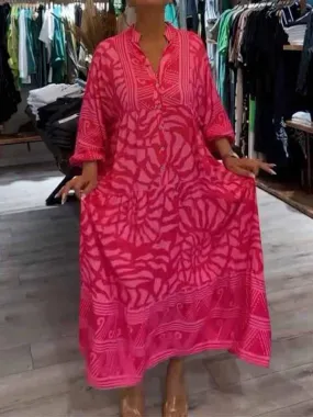 Bohemian Maxi Dress | Vibrant Print & Relaxed Fit