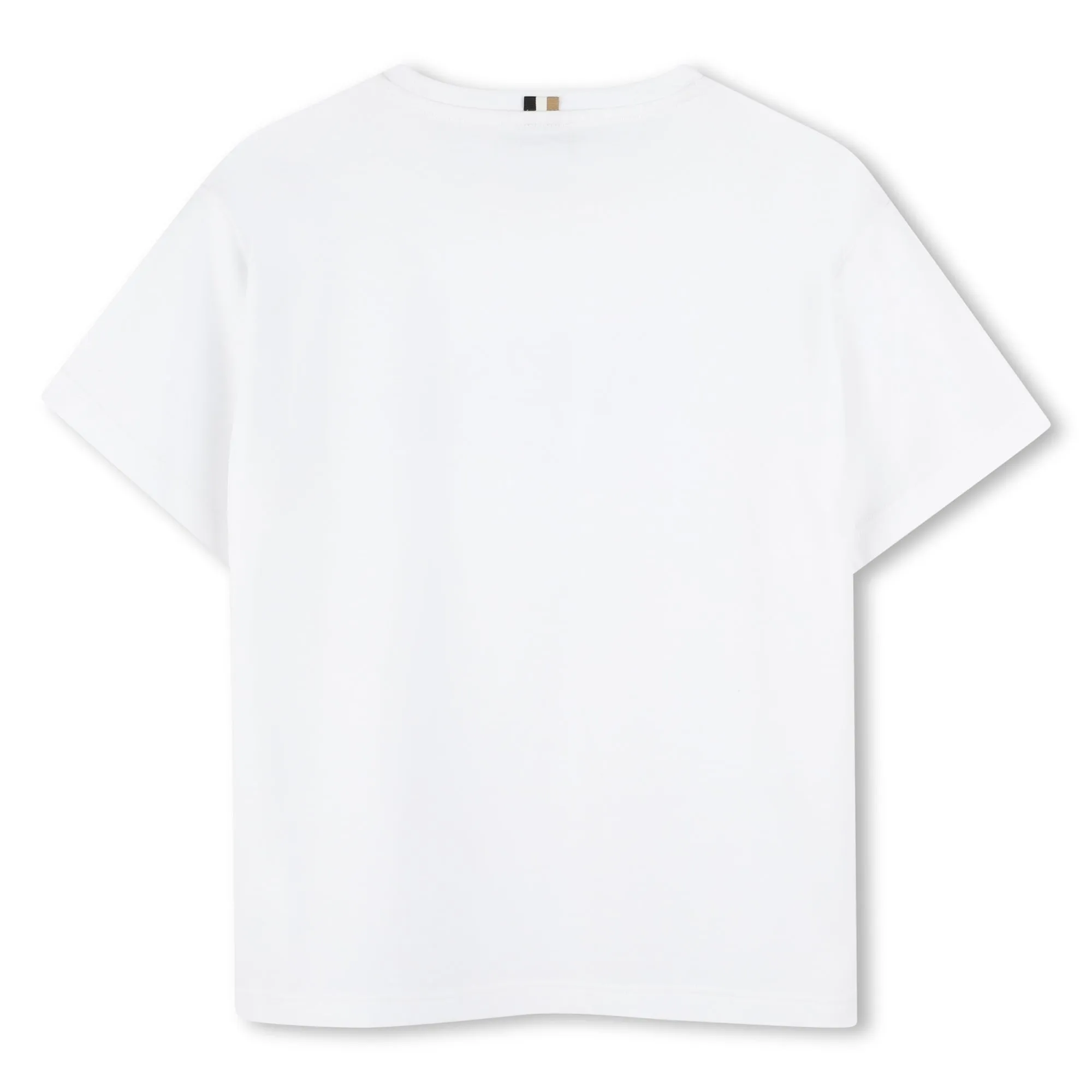 Boss Boys White & Blue Cotton Shorts Set
