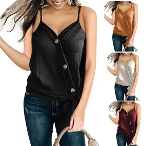 Casual V-neck button up shirt