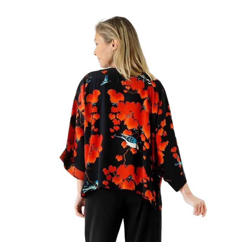 Crepe Kimono Acer Black