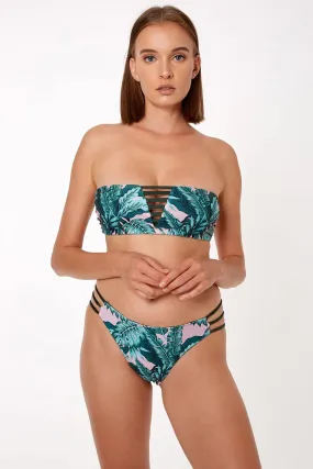 Dakota Palm Print Multi-Way Bandeau Bikini Top