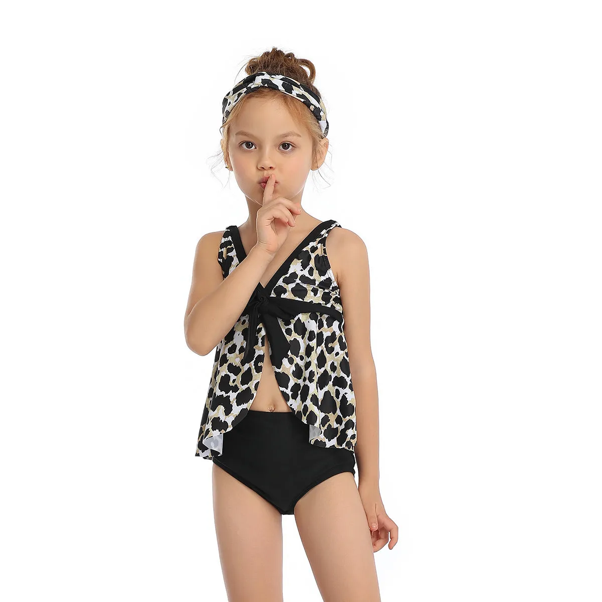 Family Matching One Piece Leaves Swimsuits