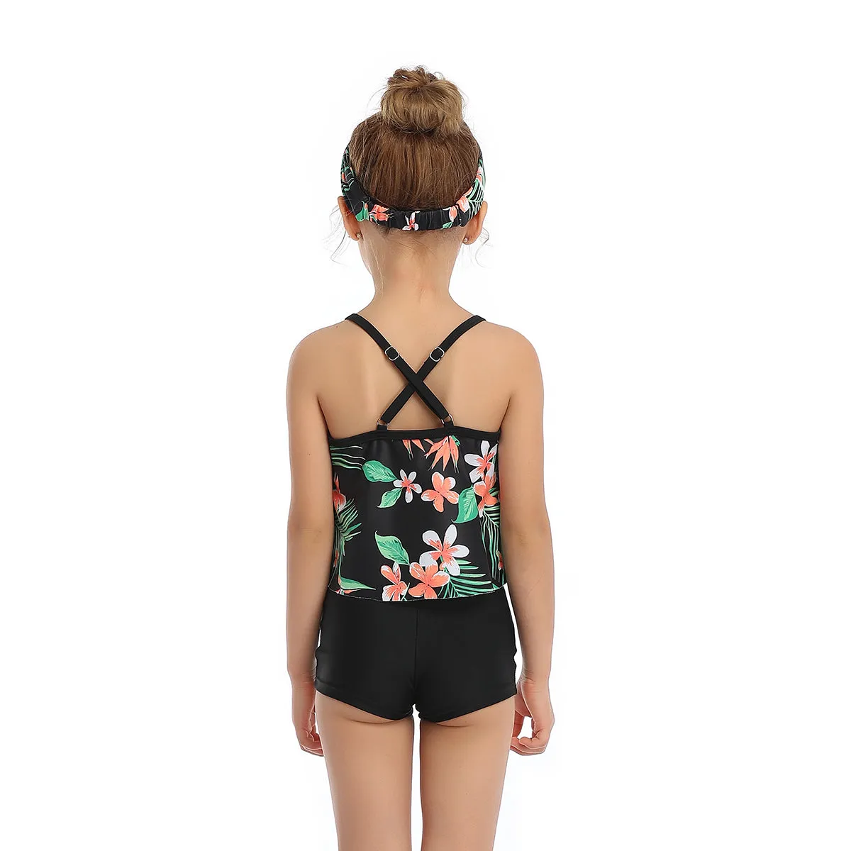 Family Matching One Piece Leaves Swimsuits