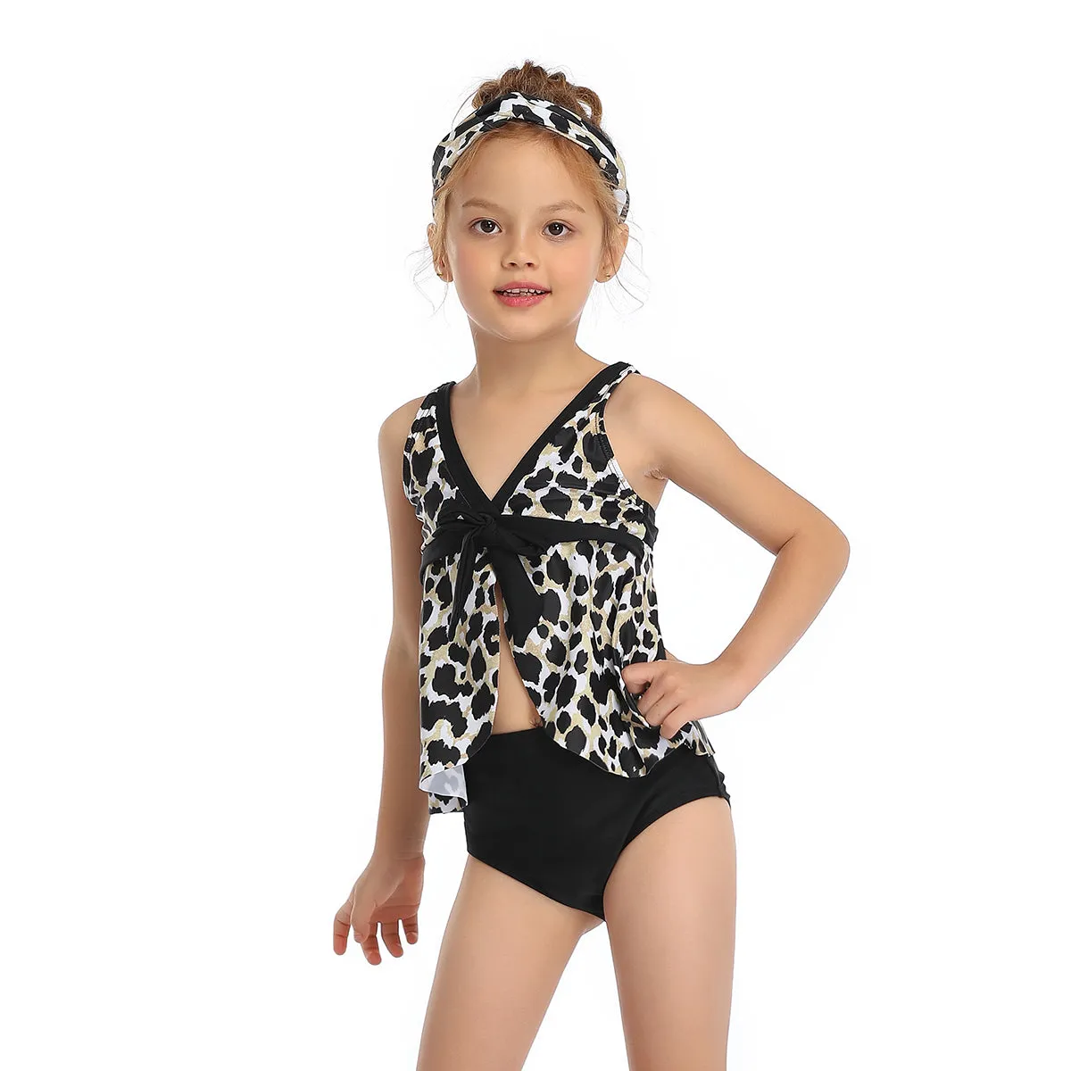 Family Matching One Piece Leaves Swimsuits