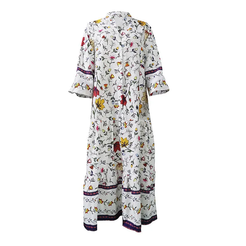 Fashionable Bohemian Long Printed Maxi Dress