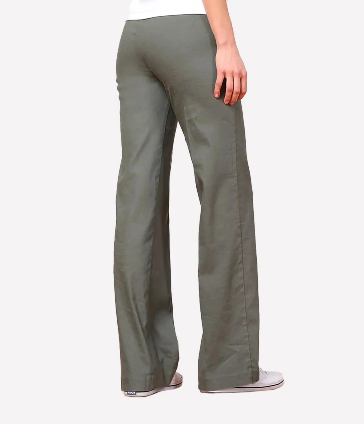 Flavia Linen Pant in Olive