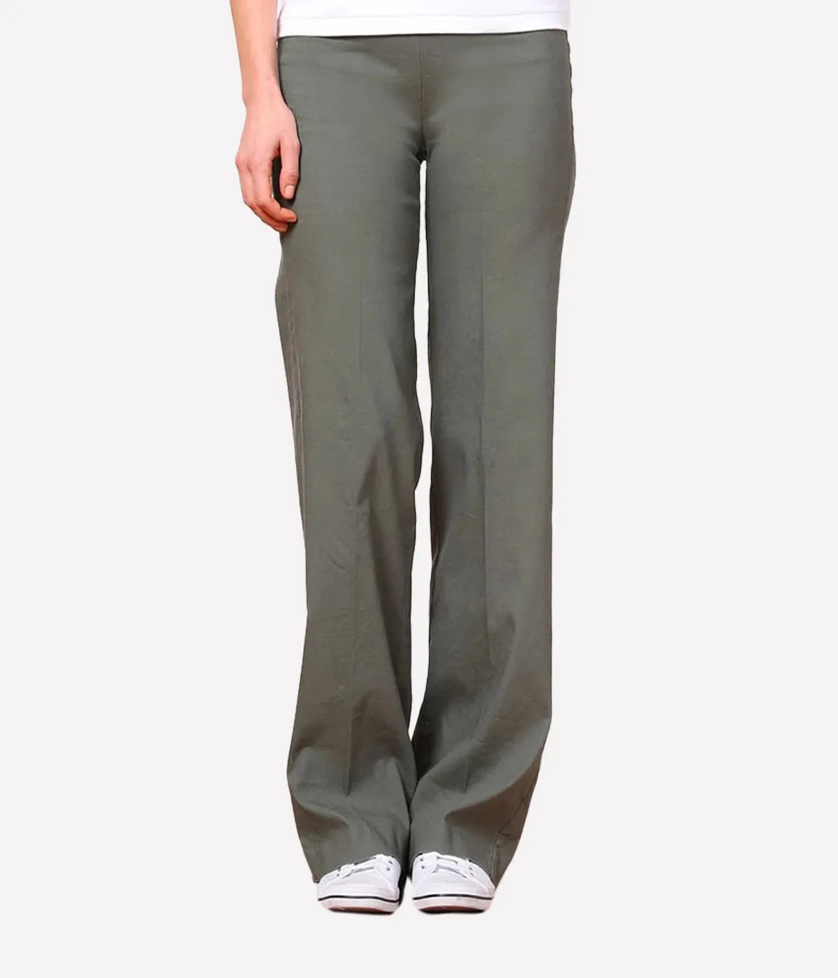 Flavia Linen Pant in Olive