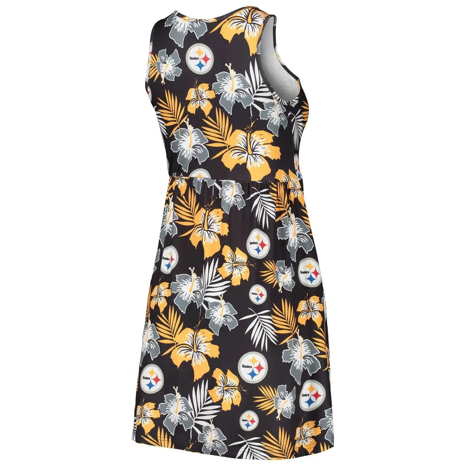 FOCO Pittsburgh Steelers Women's Black Floral Sundress