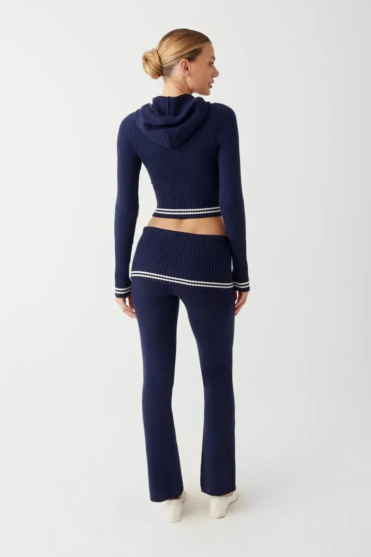 Frankies Bikinis Aimee Cloud Knit Zip Up Starlight Hoodie as worn by Malin Andersson
