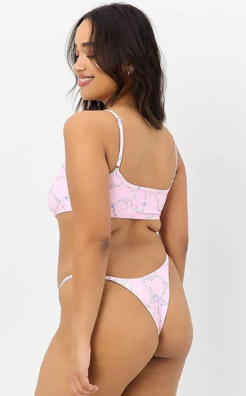 Frankies Bikinis Dallas Floral Chain Bikini Top