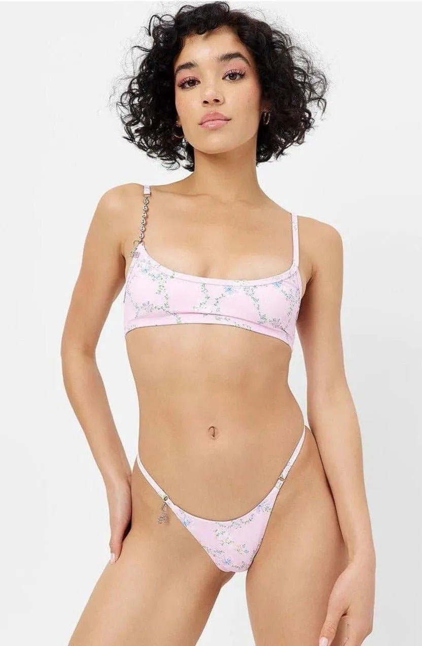 Frankies Bikinis Dallas Floral Chain Bikini Top