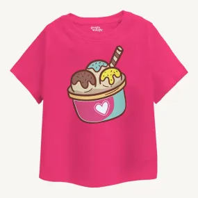 Girls Ice-Cream Pink T-shirt