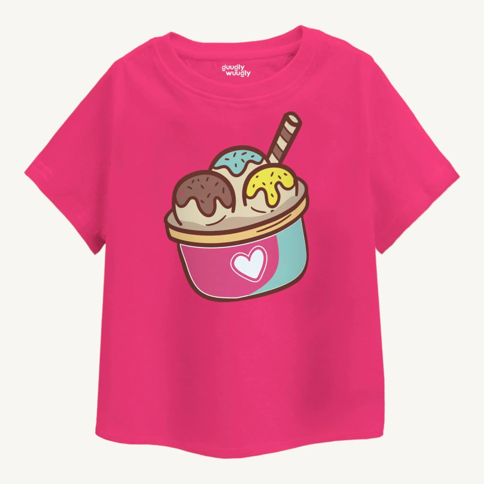 Girls Ice-Cream Pink T-shirt