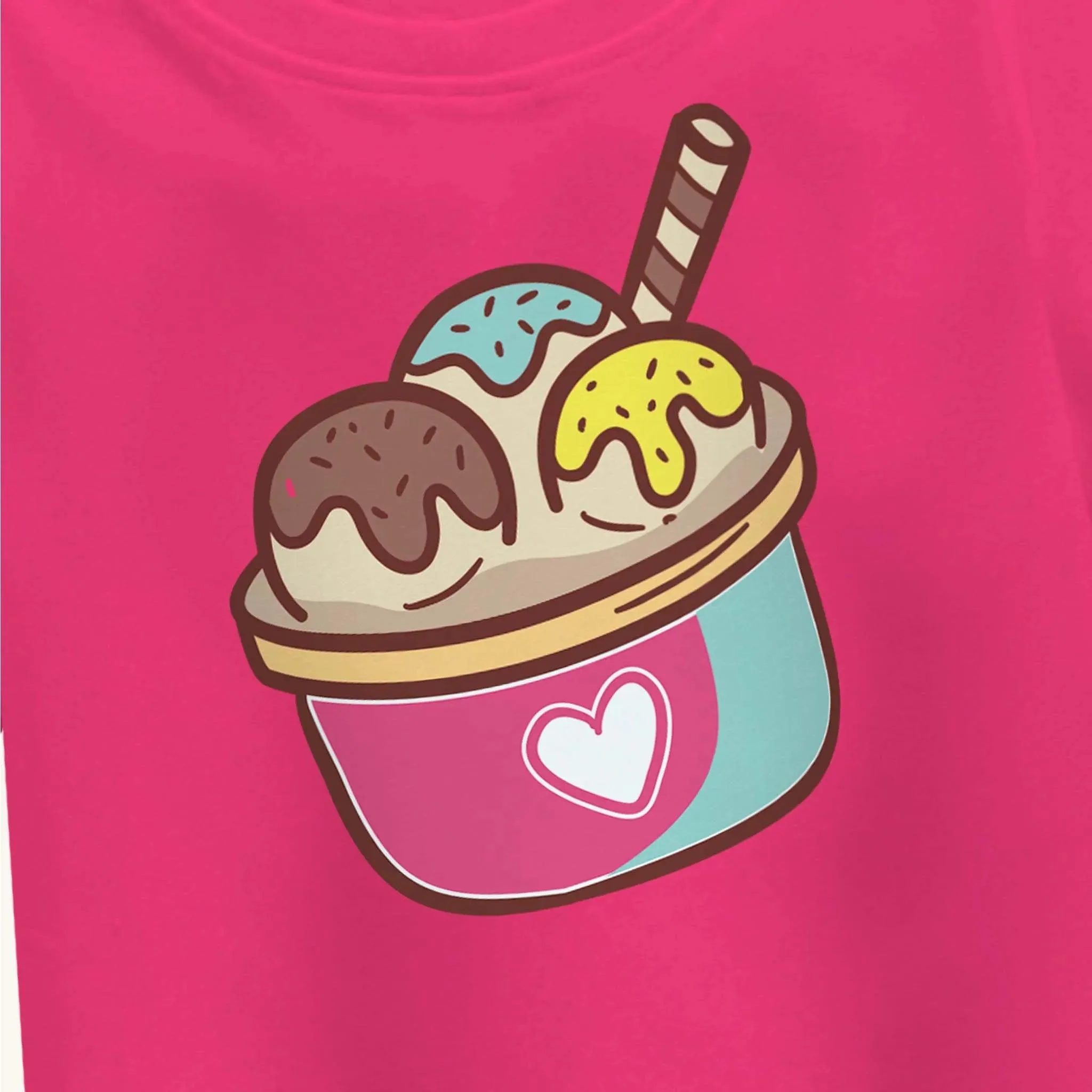 Girls Ice-Cream Pink T-shirt