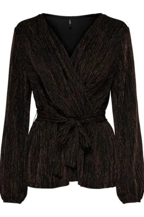 Glimmer wrap top - Kobber