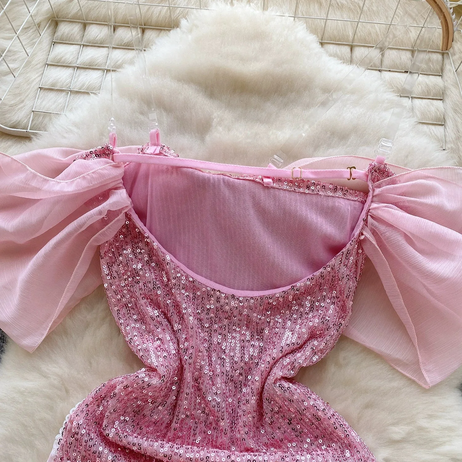 Glitter Sequined Trumpet Dress