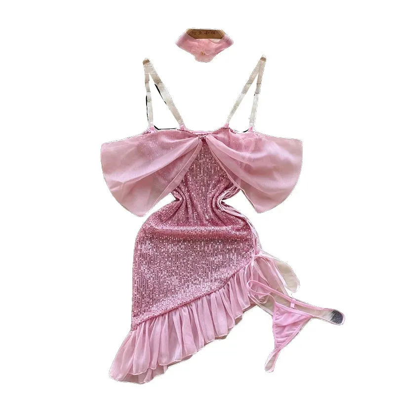 Glitter Sequined Trumpet Dress