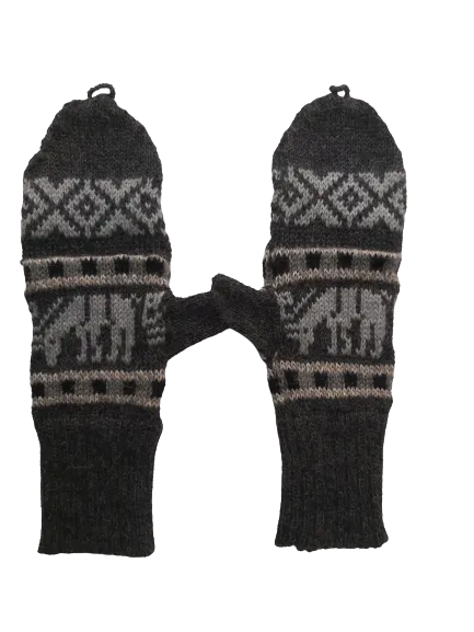Handcrafted Alpaca Wool Mittens - Peruvian Royal Heritage