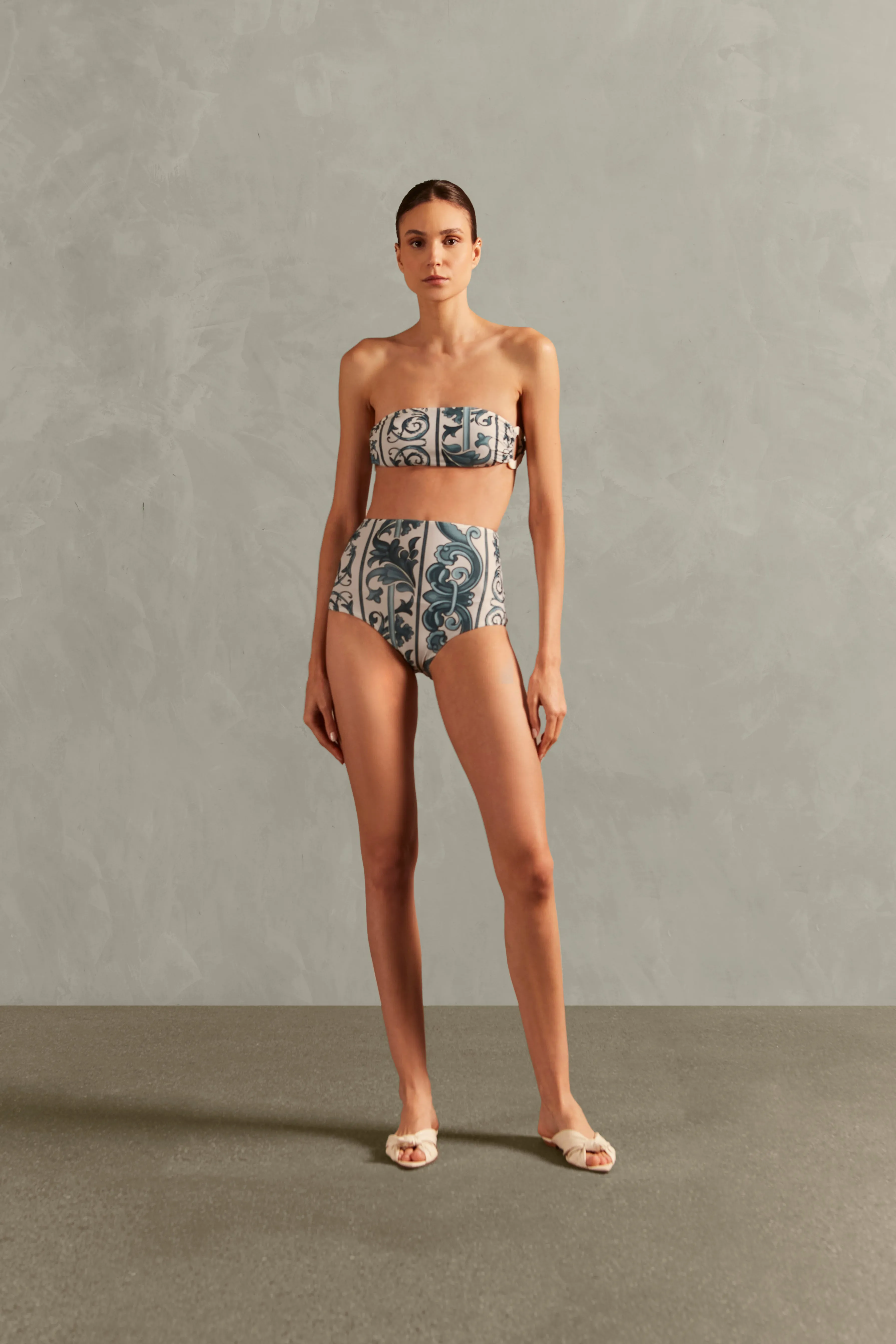 Hera High-Waisted Bandeau Bikini