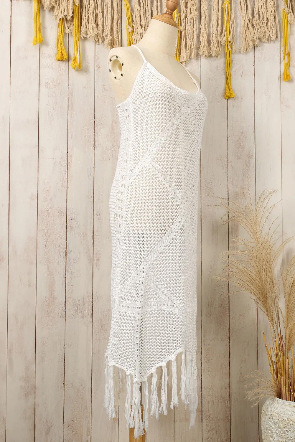 Hollow Tasseled Beach Dress