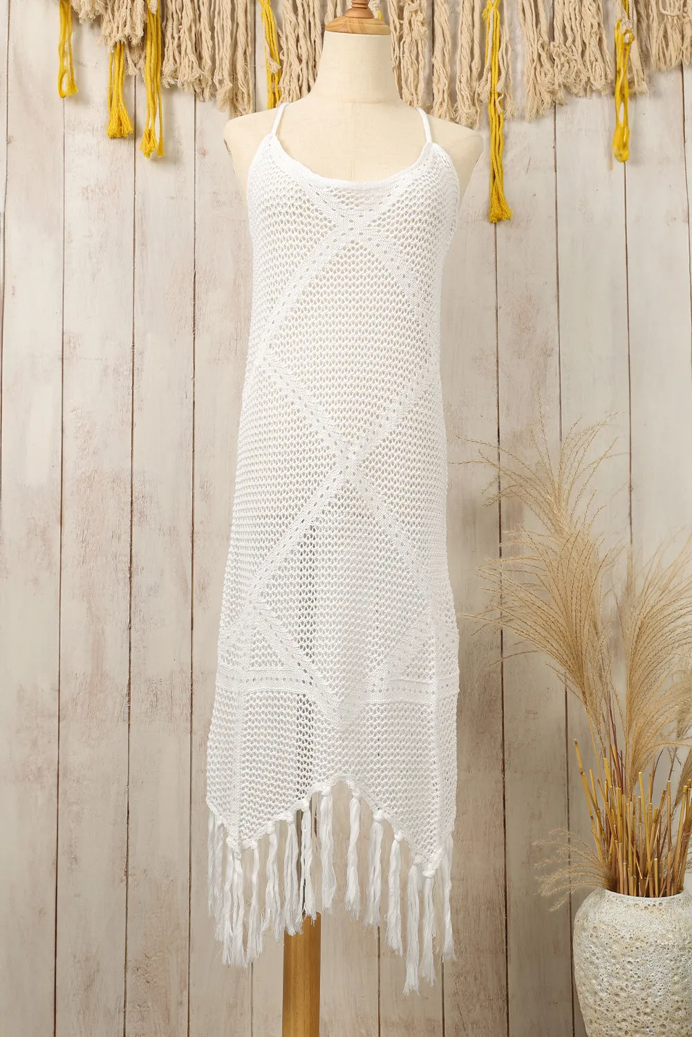 Hollow Tasseled Beach Dress