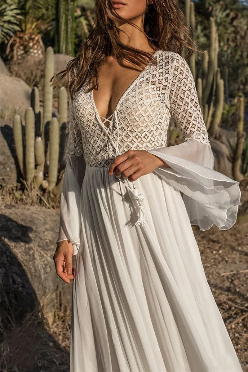 HSP1121 Lace Long Sleeves Swimwear
