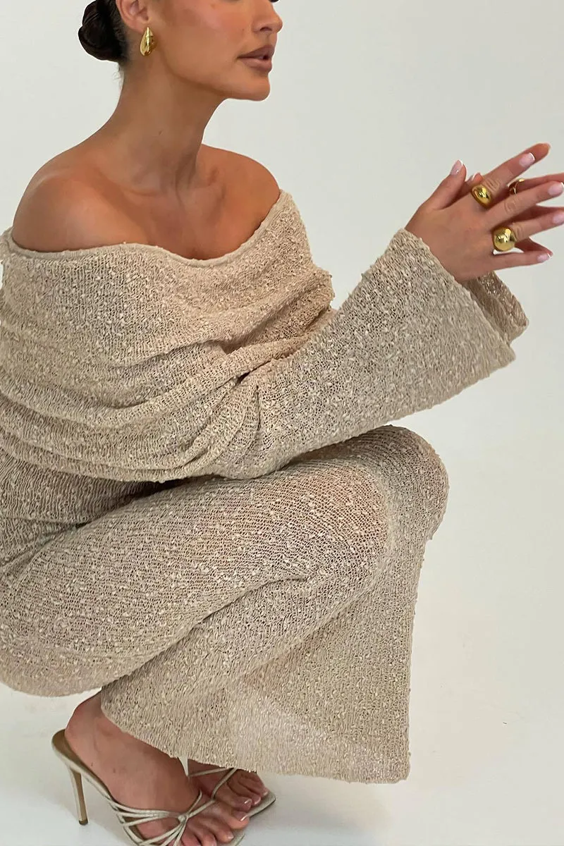 HSQ1033 Off-Shoulder Rib-Knit Swimwear