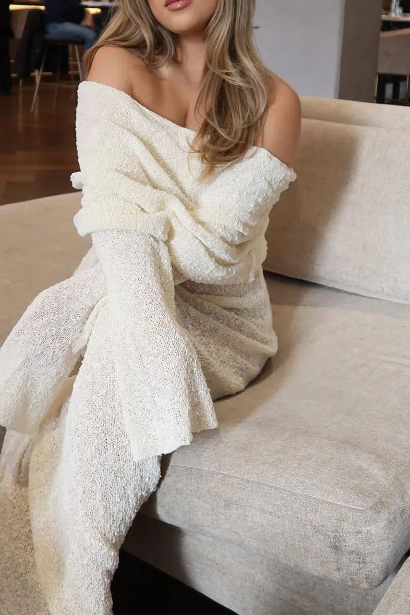 HSQ1033 Off-Shoulder Rib-Knit Swimwear