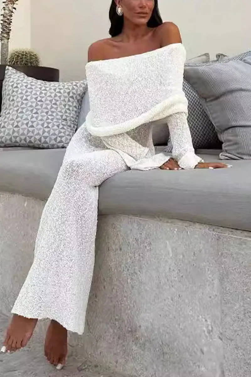 HSQ1033 Off-Shoulder Rib-Knit Swimwear