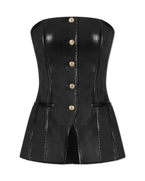 Iman Vegan Leather Top