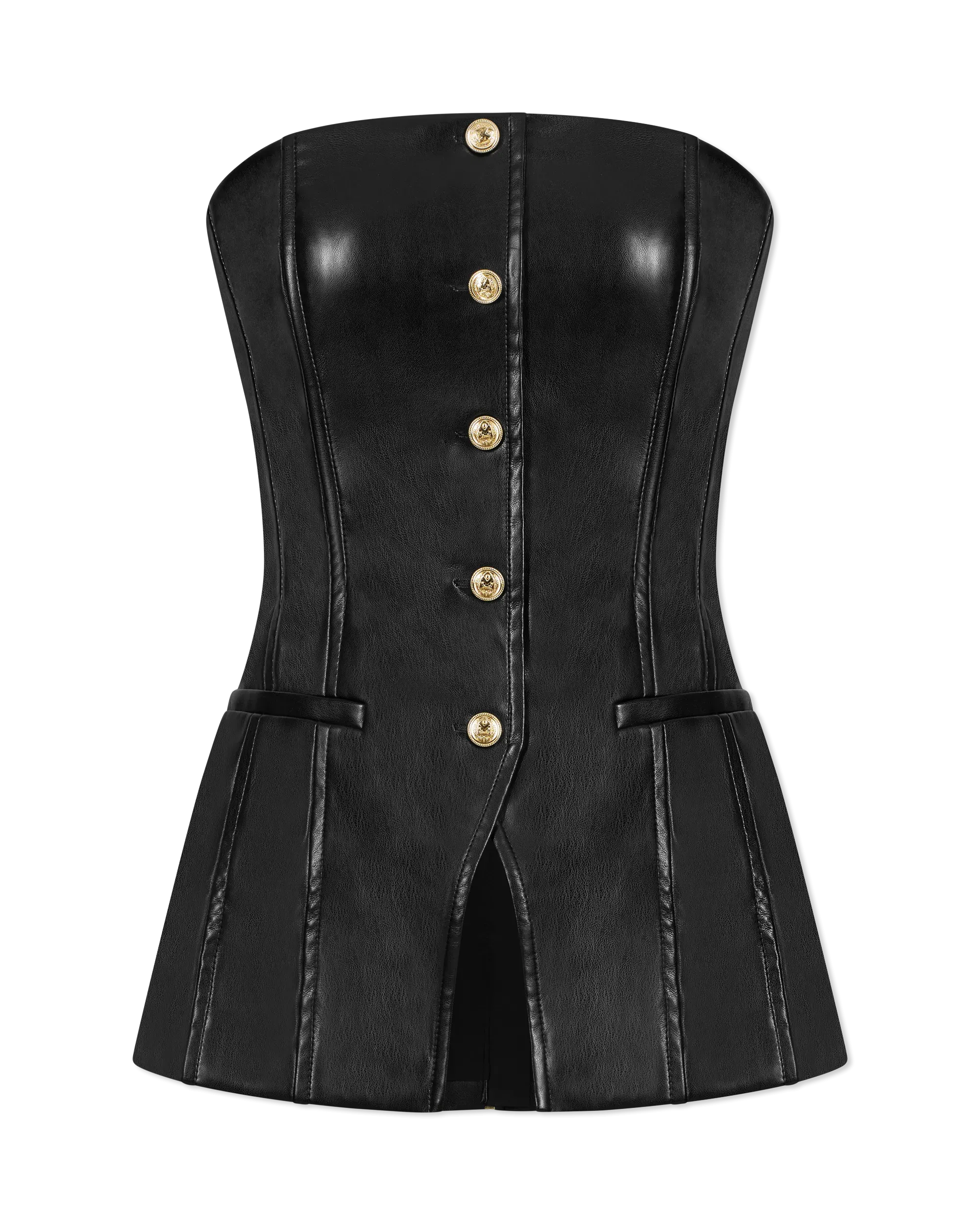 Iman Vegan Leather Top