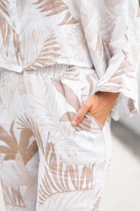 ITALIAN LINNEN PRINT PANTS