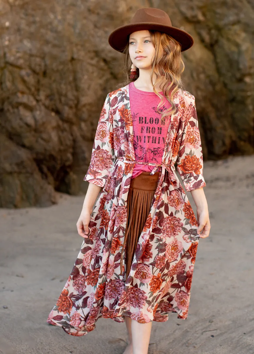Katherine Duster in Blush Floral
