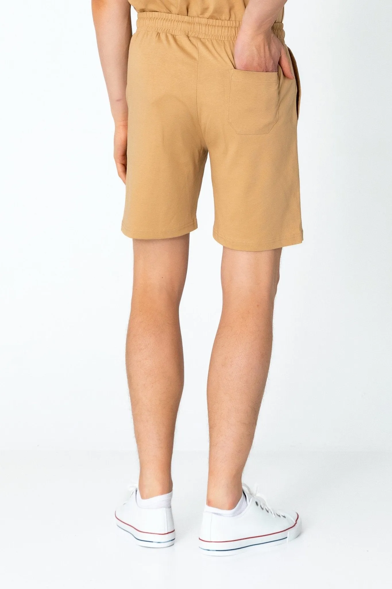 Lightweight Cotton Shorts - Camel