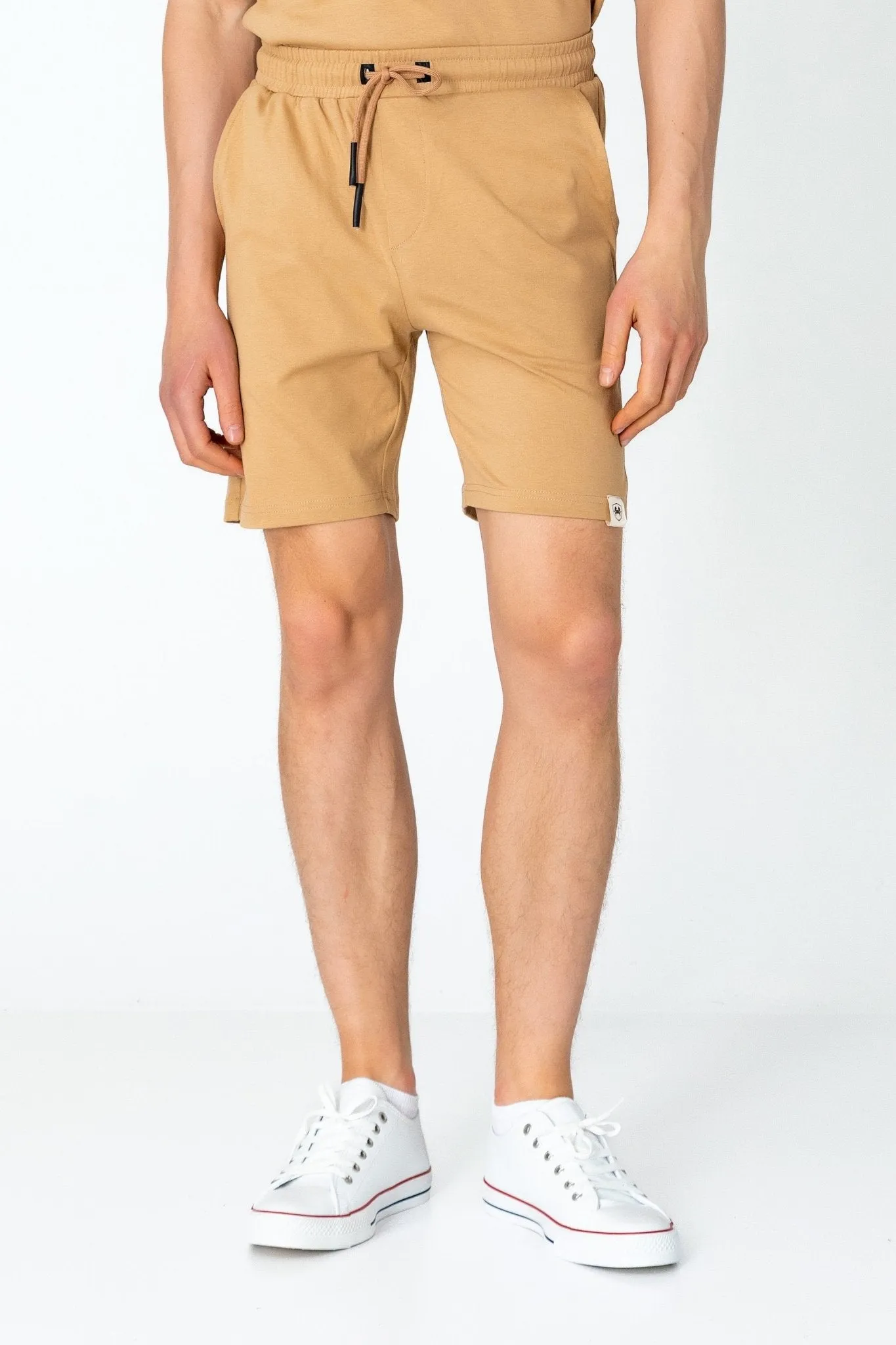 Lightweight Cotton Shorts - Camel