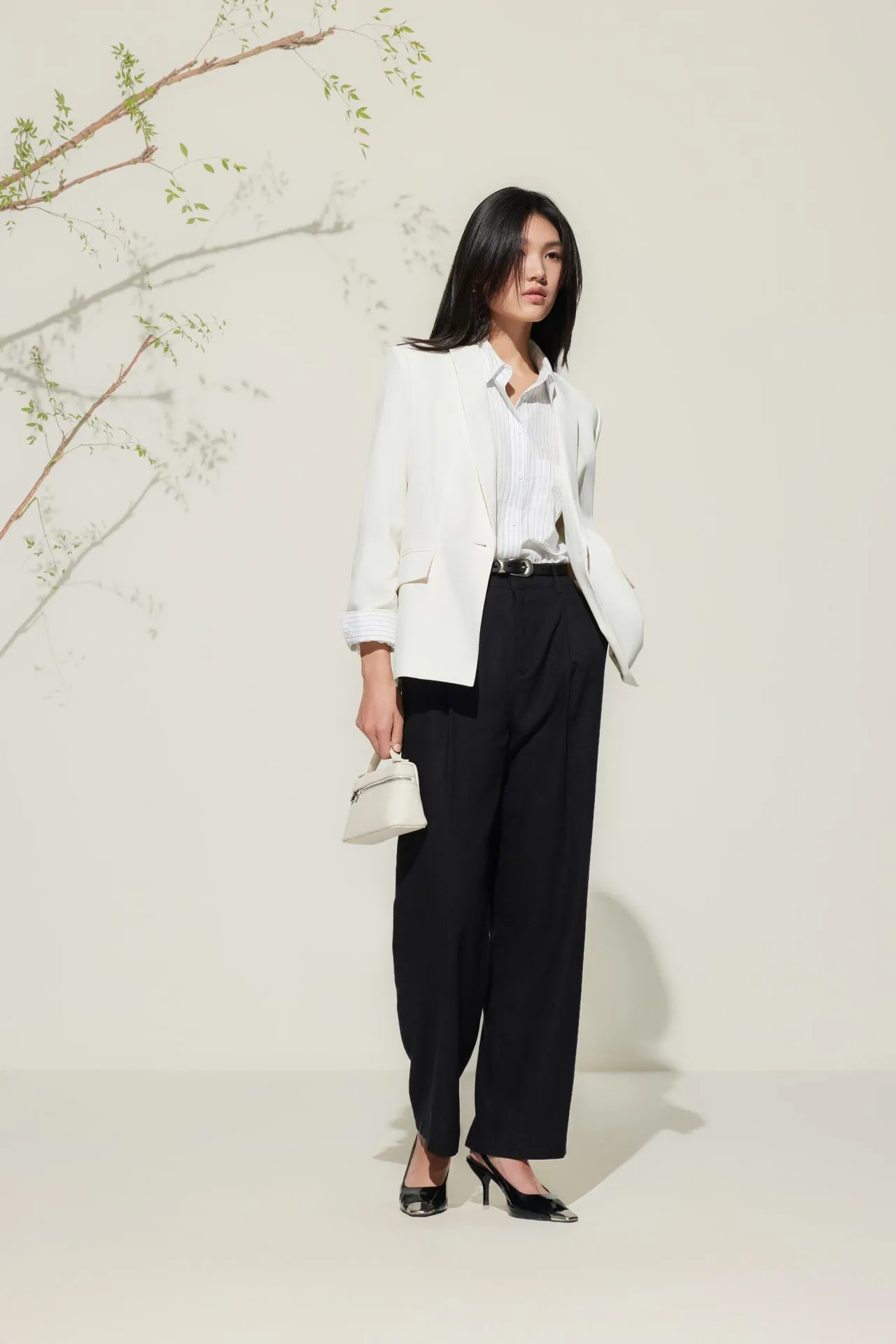 Lined Blend Relaxed Straight Leg Casual Pants
