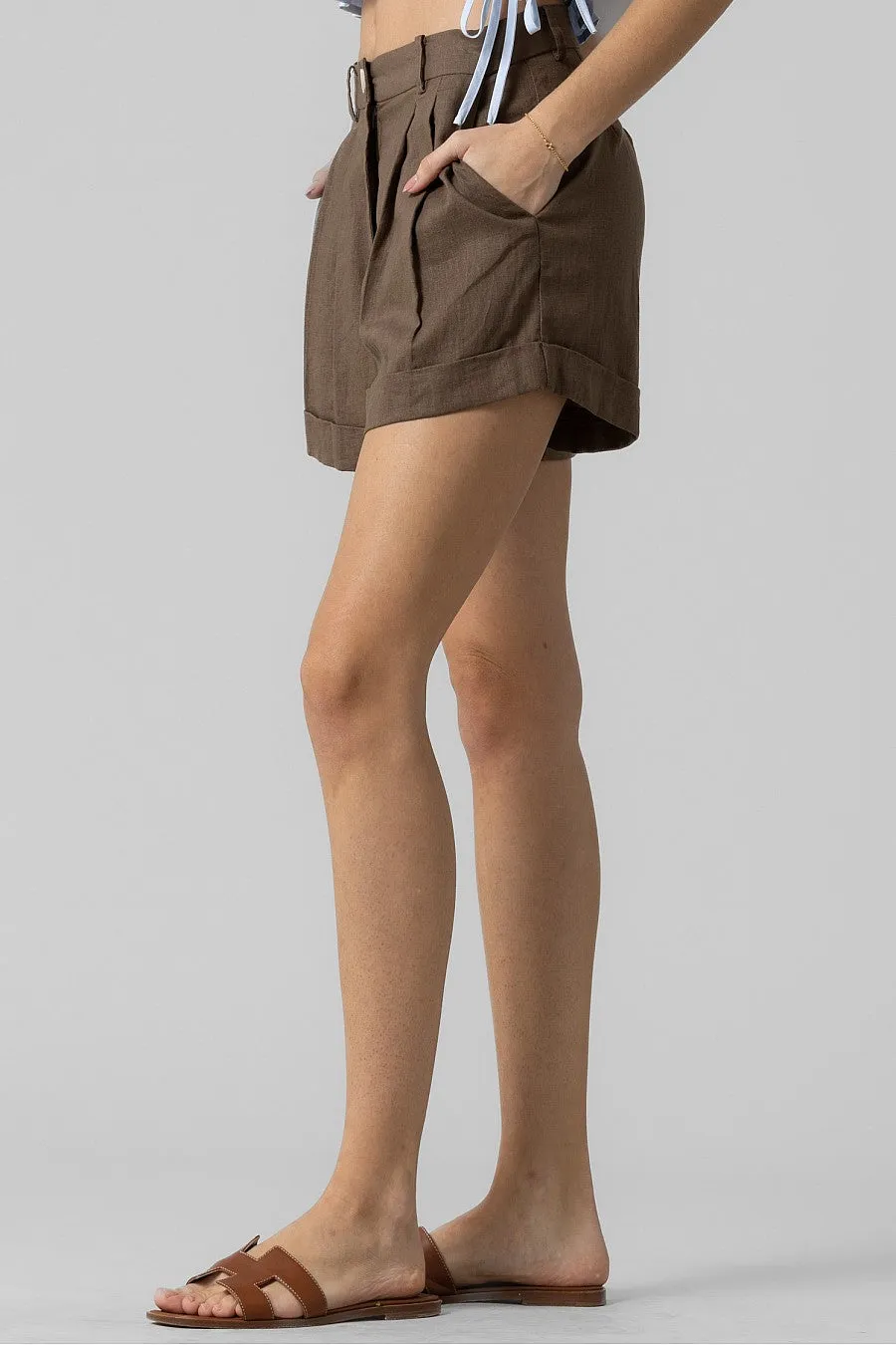 Linen Pleated Short