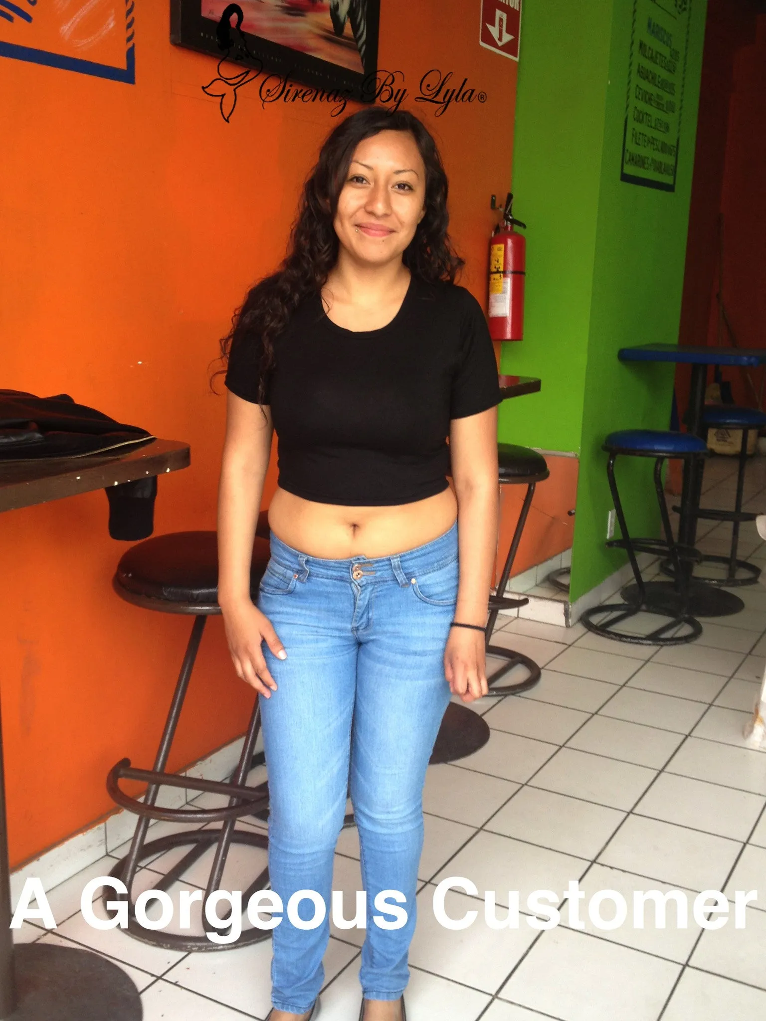 Loose Boxy Black Short Sleeve Crop Top / Made in USA