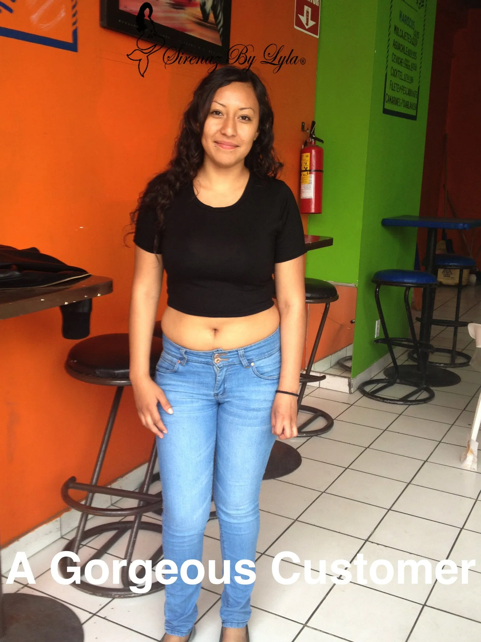 Loose Boxy Black Short Sleeve Crop Top / Made in USA