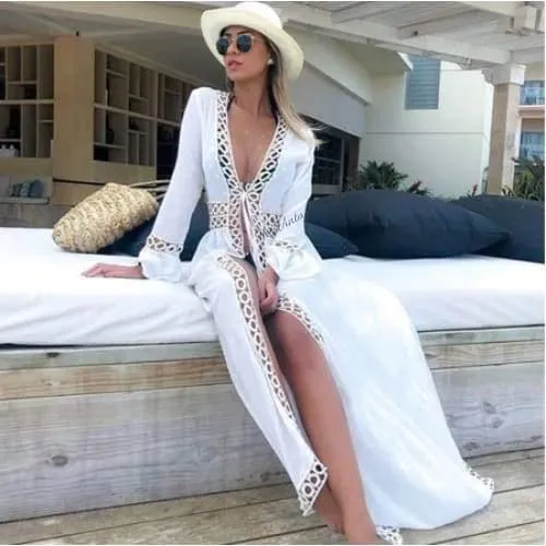 Lucia Belted White Kimono