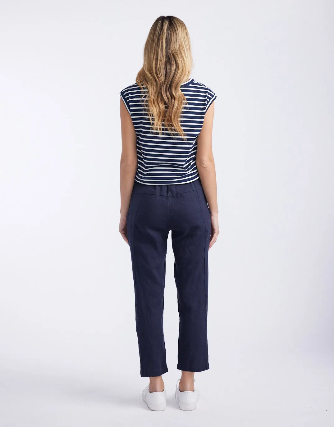 Luxe Linen Pants - French Navy