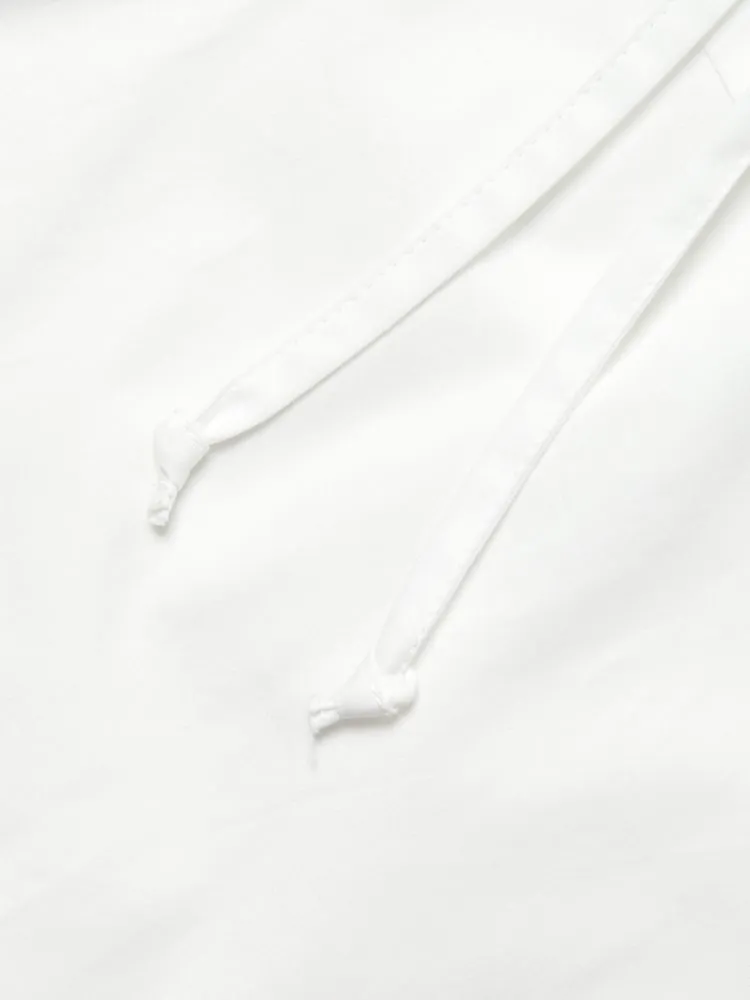 Matthew Bruch Tie Front Apron Mini Dress, White