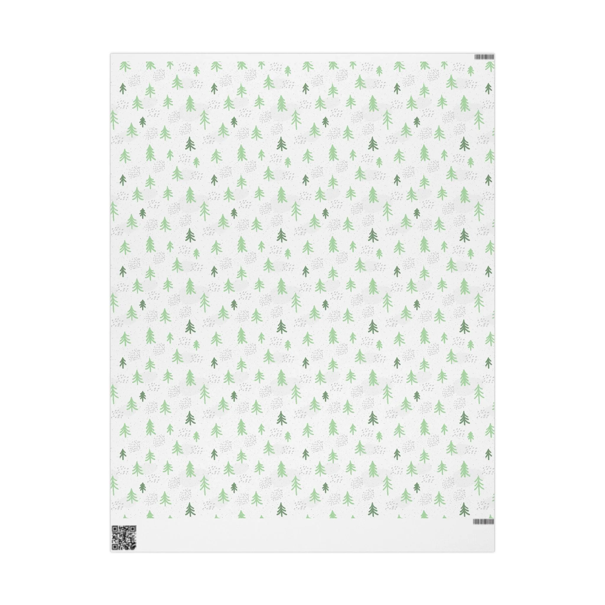 Minimalist Evergreen Wrapping Paper : Modern Holiday Gift Wrap with Simple Green Tree Design, Perfect for Christmas Gifts